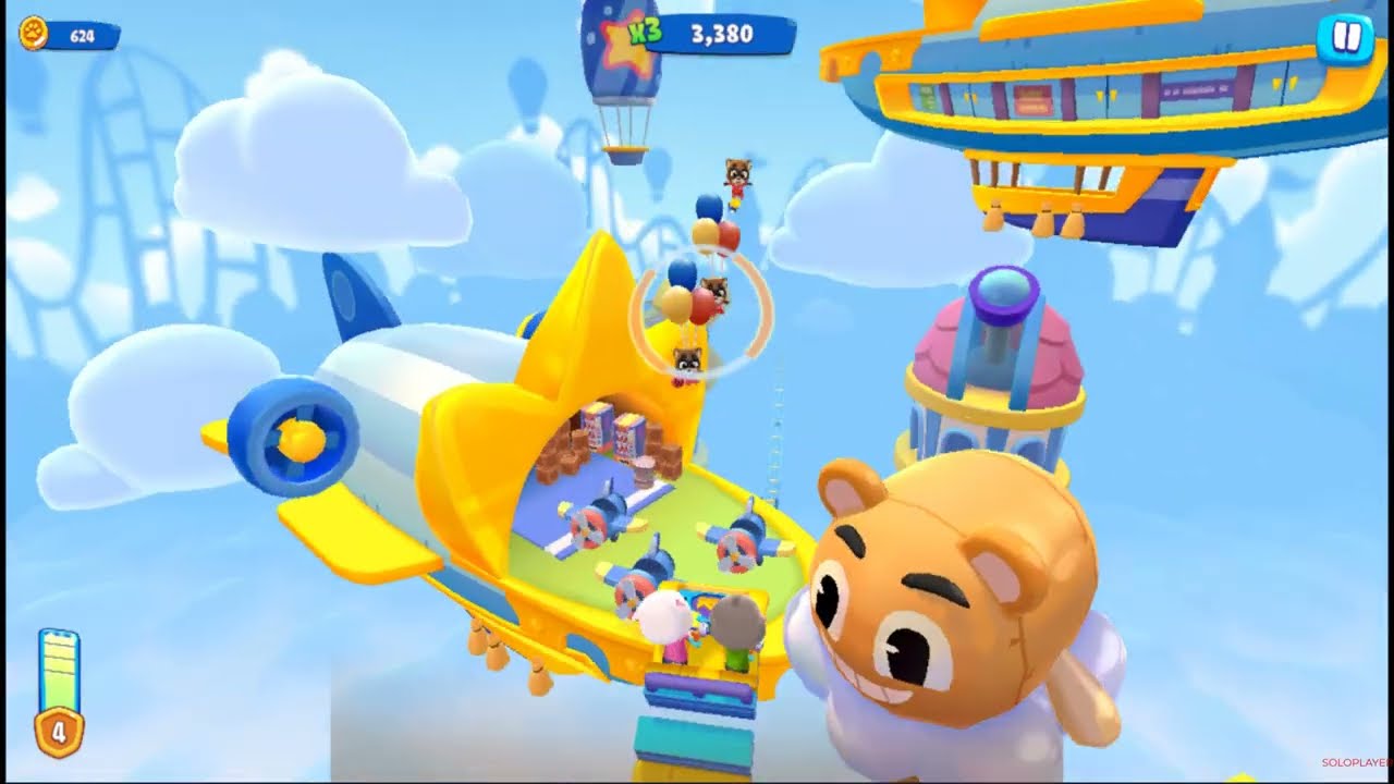 We're Going to New Adventures Talking Tom Blast Park #soloplayer #4kgameplay