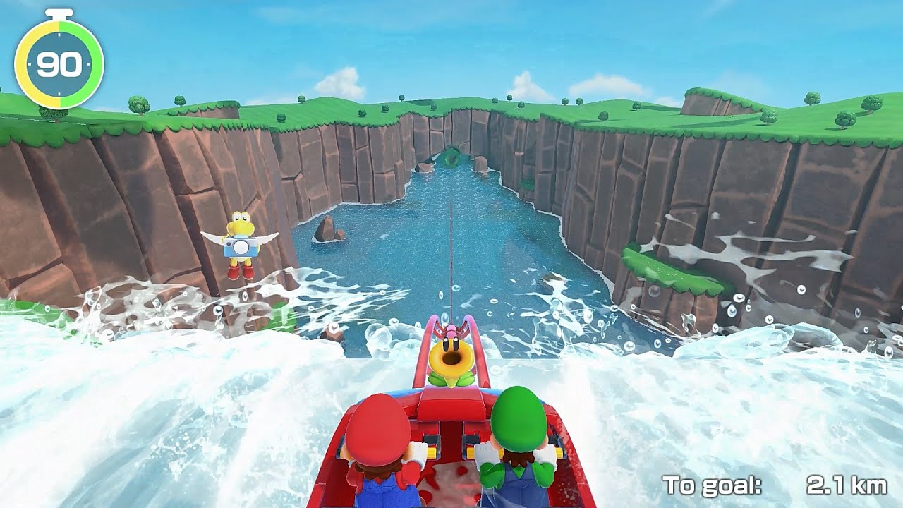 Super Mario Party Jamboree TV Carnival Coaster #15 Mario, Luigi