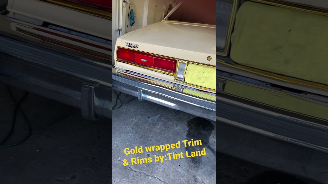 Box Chevy Gold Wrapped Trim & Rims!!! #TINT LAND