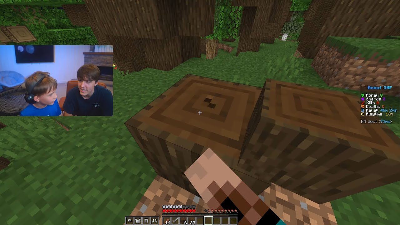 My Brother Starts From 0 on Donut SMP