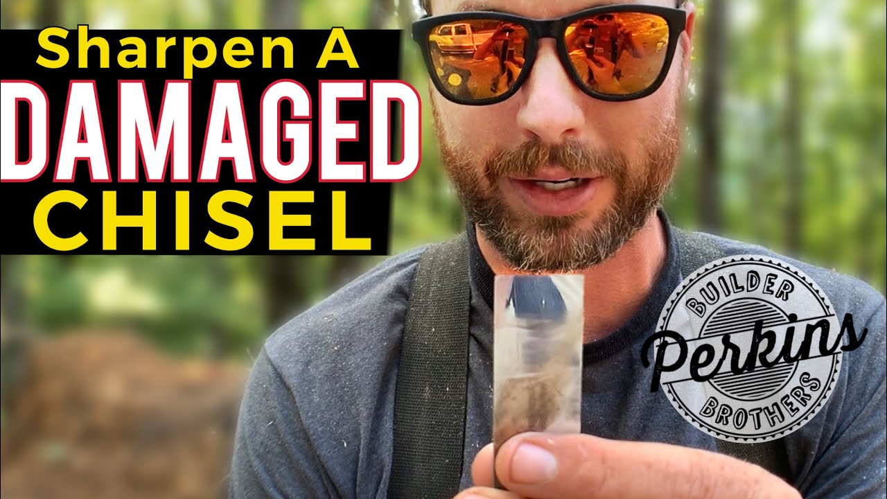 How To Sharpen A Damaged Chisel | Get SUPER Sharp Woodworking Tools