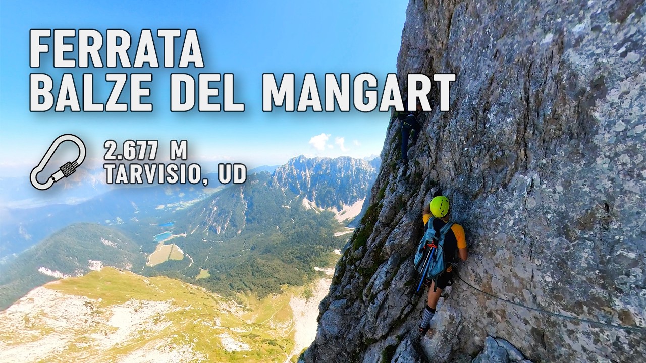 Ferrata Balze del Mangart: via italiana + via slovena | Video motivazionale 360&deg; 4K
