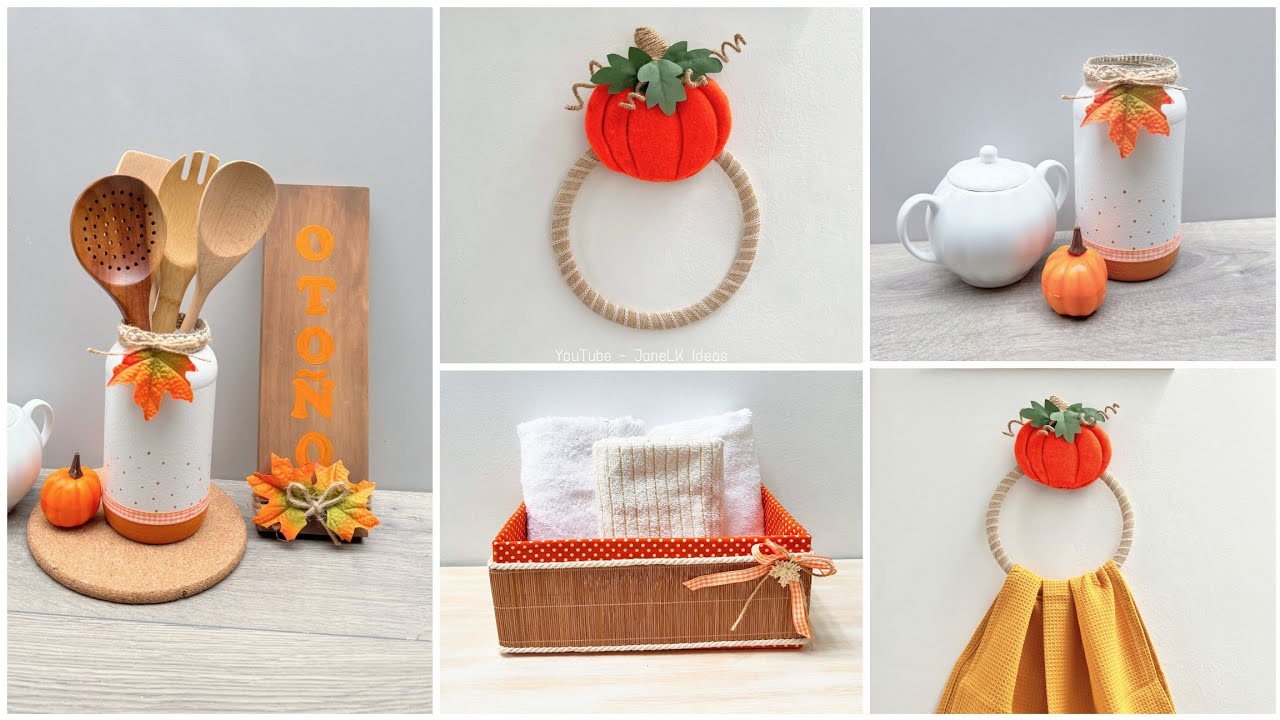 4 ÚTILES manualidades para la COCINA  - HOGAR 🍂 Ideas para OTOÑO | ideias com reciclagem.