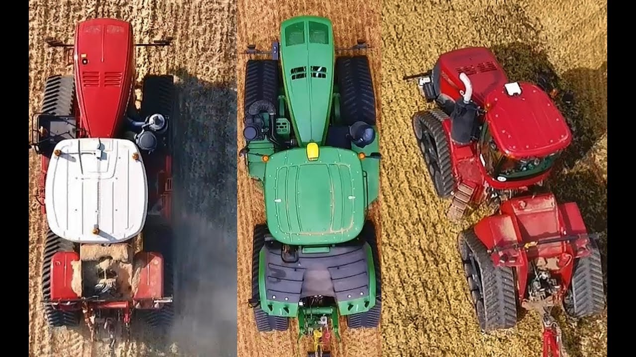3x TRACK TRACTOR JD RX 620, Case Quadtrac 600, Versatile 550 DT