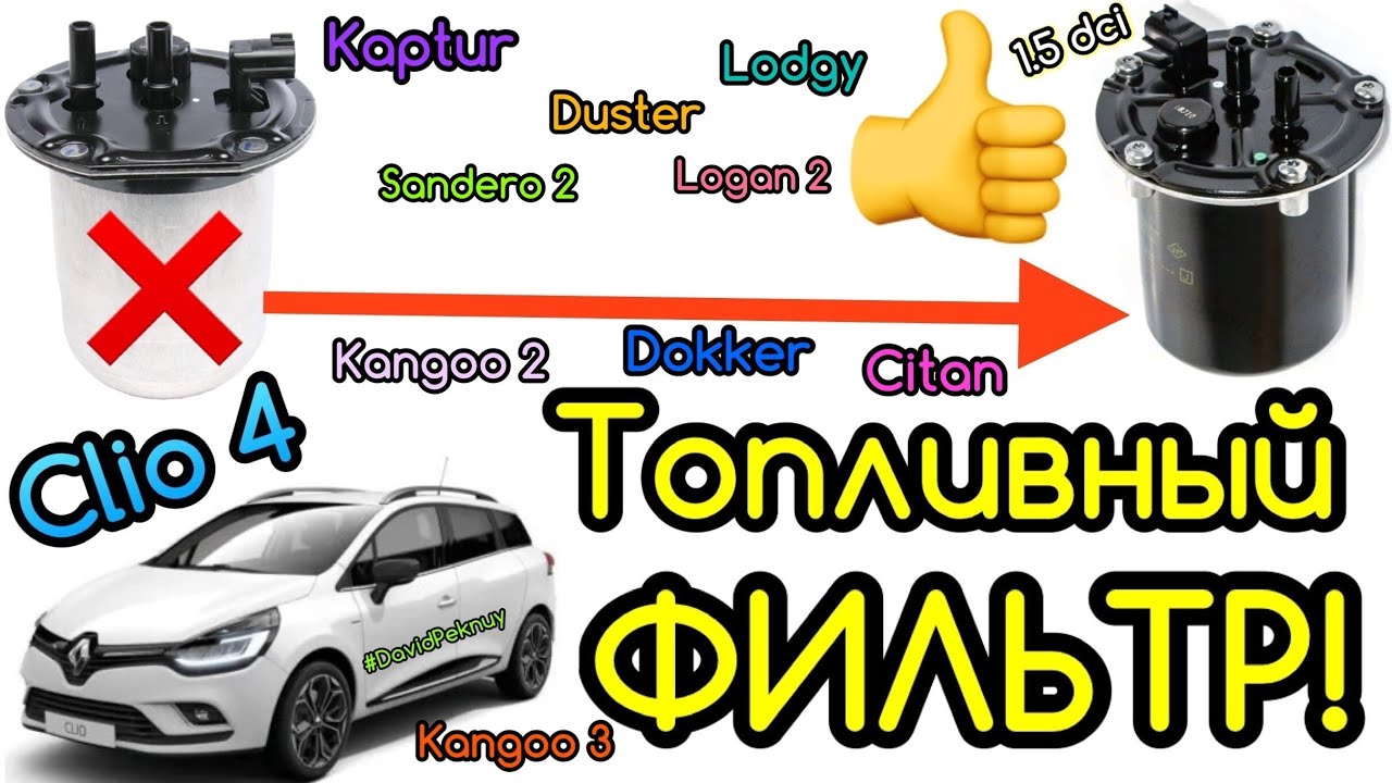 Рено Кліо 4 ПАЛИВНИЙ ФІЛЬТР ЗАМІНА! Clio 4 fuel filter replacement. Kaptur. Dokker. Sandero. Logan.