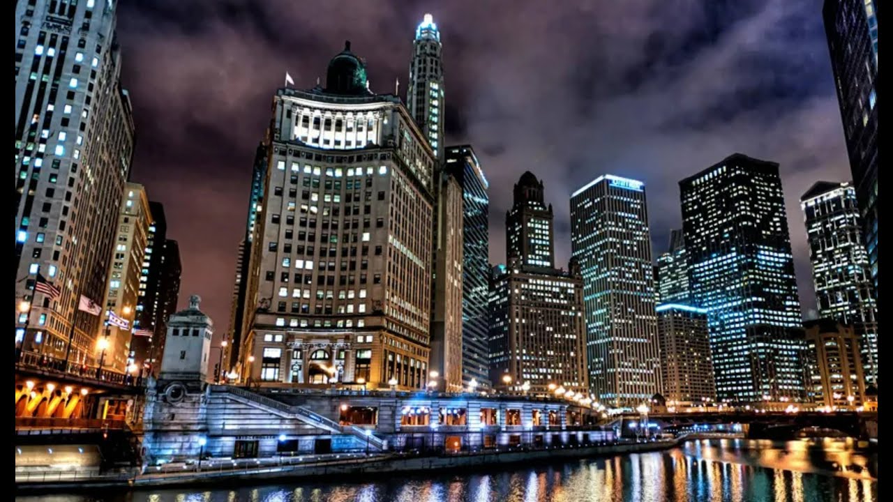Christmas Night Walk Chicago Downtown - 2024