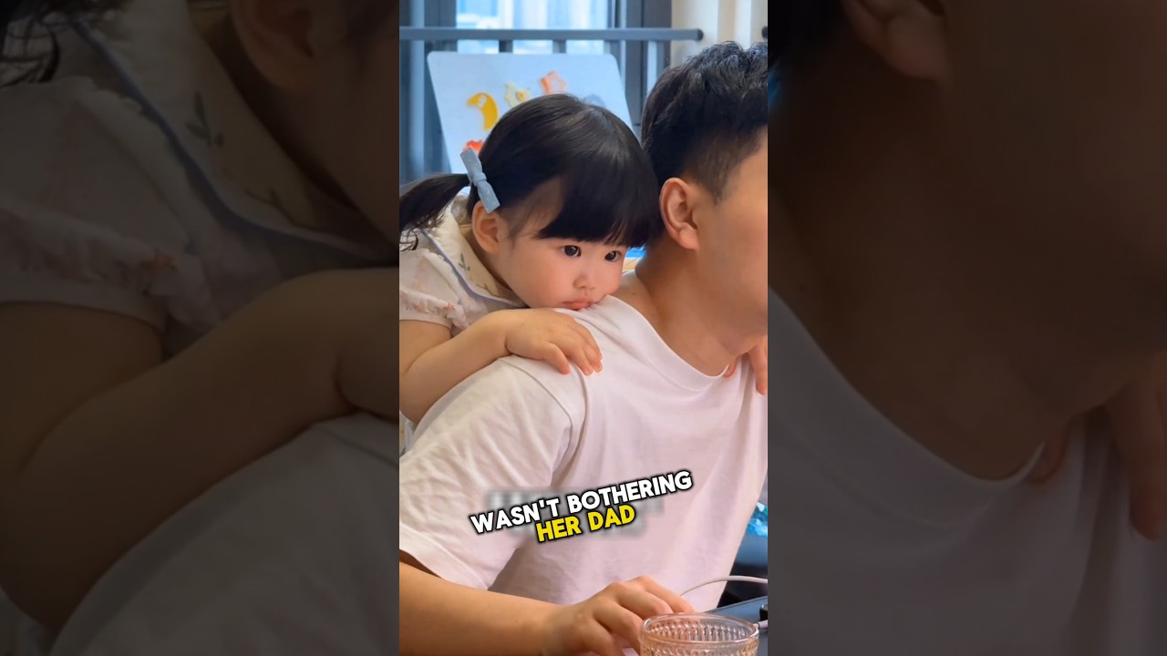 This little girl is adorable while keeping her dad company at work 🥰
