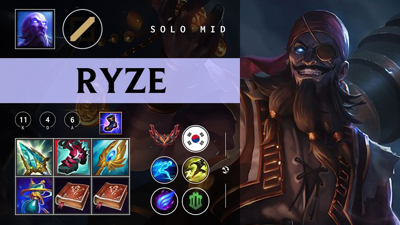 Ryze Mid vs Orianna - KR Grandmaster Patch 26.04