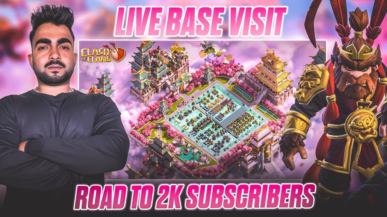 Clash of Clans LIVE: Base Visits, War Attacks & TH18 Rank Push | GOLD PASS GIVEAWAY |Road to 2k #coc