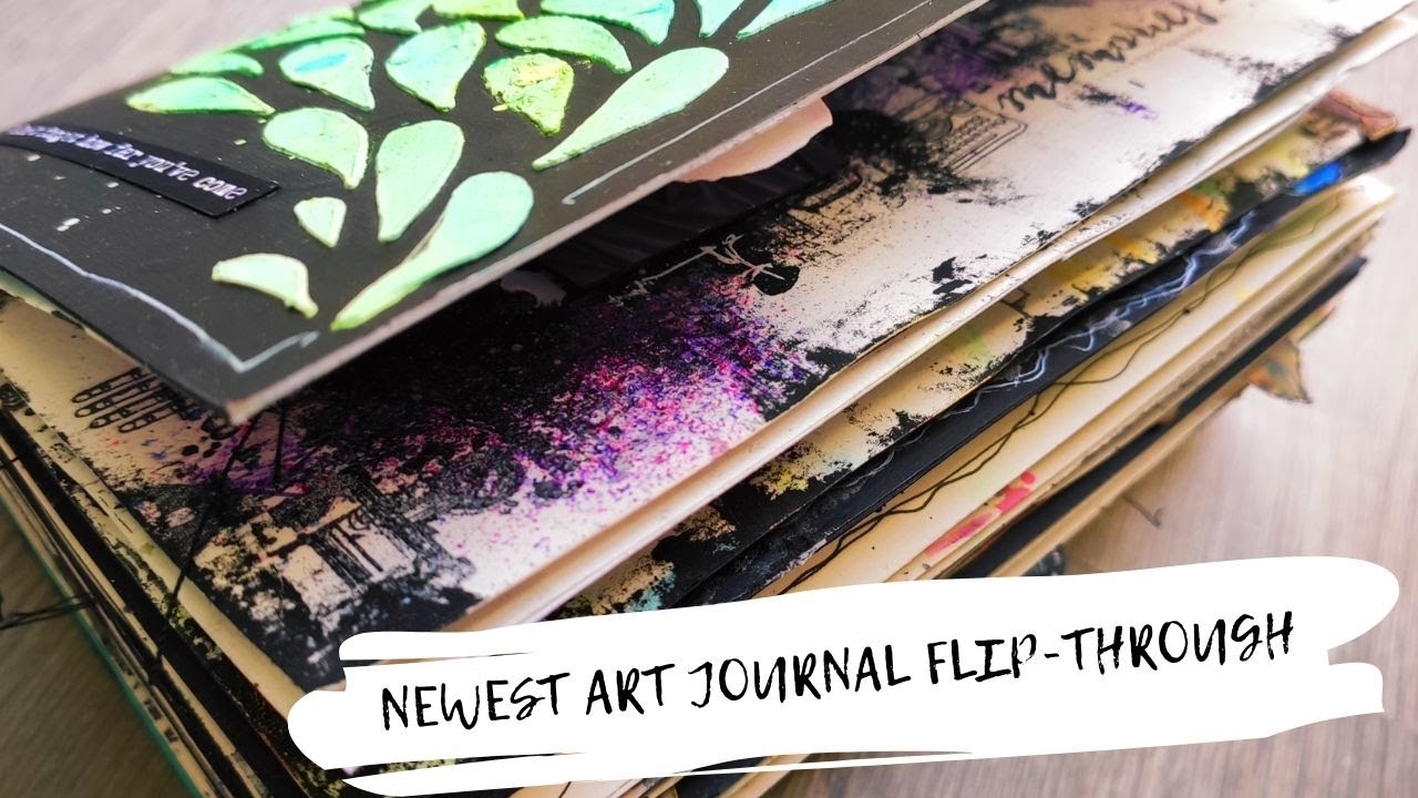 Flip  through  of my last art journal & making the covers