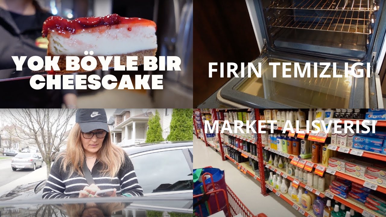Cok Kolay Cheescake Tarifi | Firinimi Nasil Temizliyorum | Yogurt Yapimi #vlog #yogurt #market