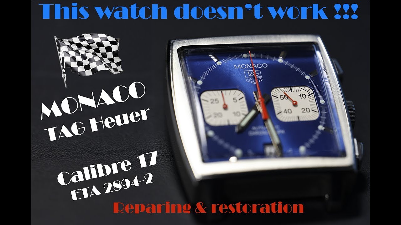 REPAIR & RESTORATION OF AN AUTOMATIC CHRONOGRAPH - MONACO TAG HEUER CALIBRE 17