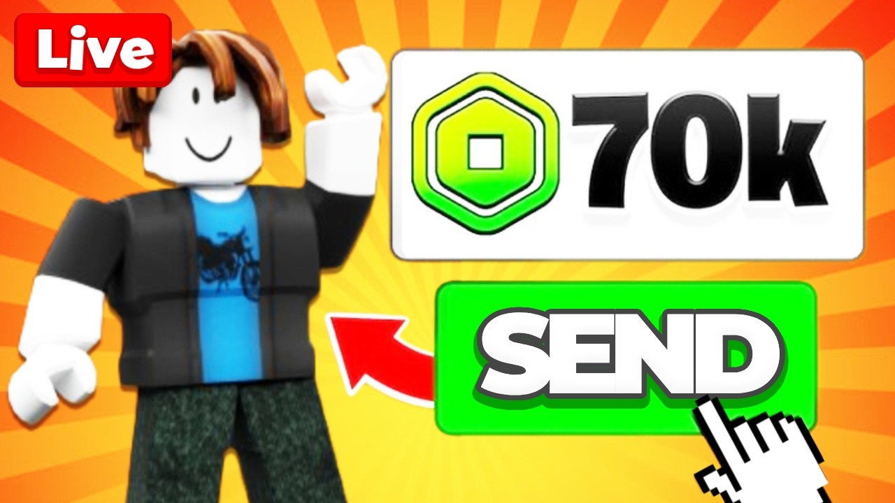 🔴FREE 100,000 ROBUX GIVEAWAY LIVE! (FREE ROBUX)
