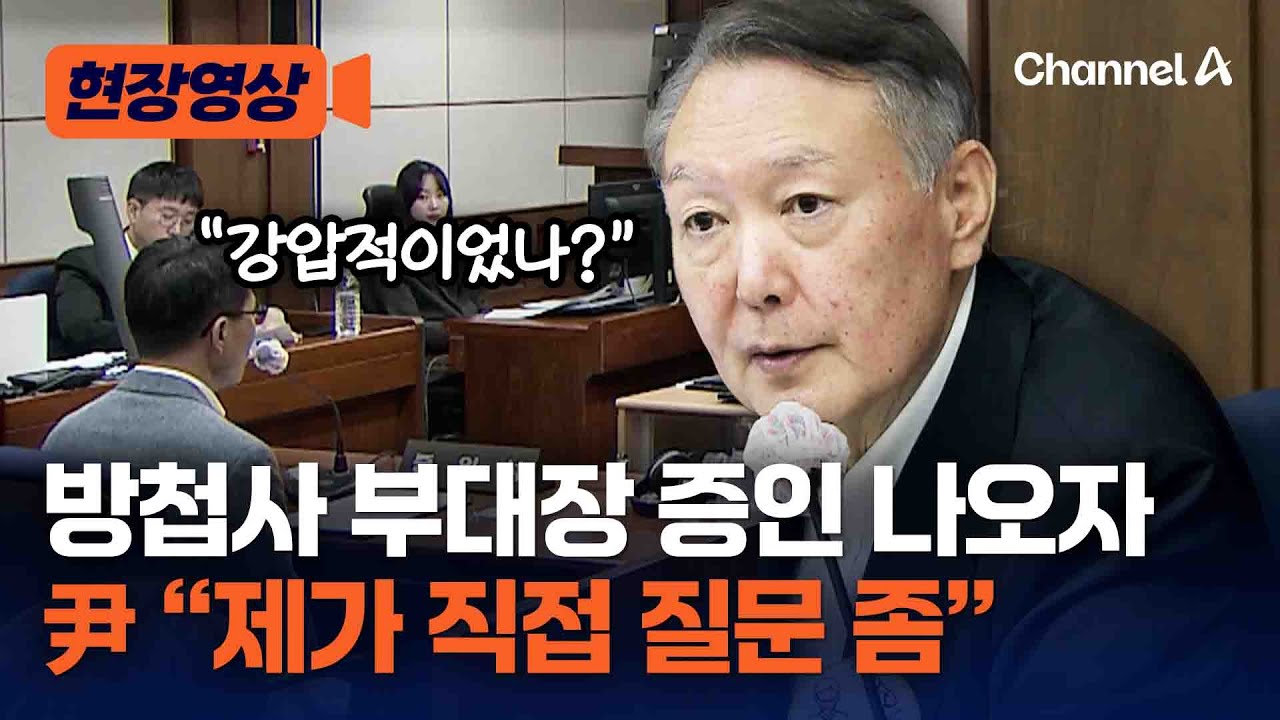 방첩사 경호경비부대장 증인으로 나오자 尹 &ldquo;직접 질문 좀&ldquo; [현장영상] / 채널A