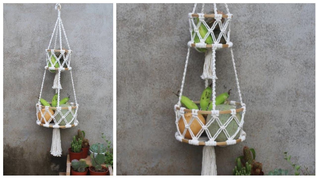 Day 22 - Macramé Plant Hanger 30 days Challenge #22 - DIY Tutorial for beginner by TNARTNCRAFTS