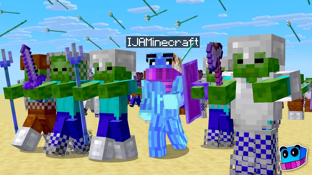 Working Zombie Army in Minecraft
