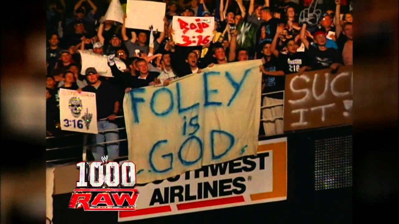 Мик Фоли выигрывает свой первый титул чемпиона WWE &mdash; 1000-й на Raw