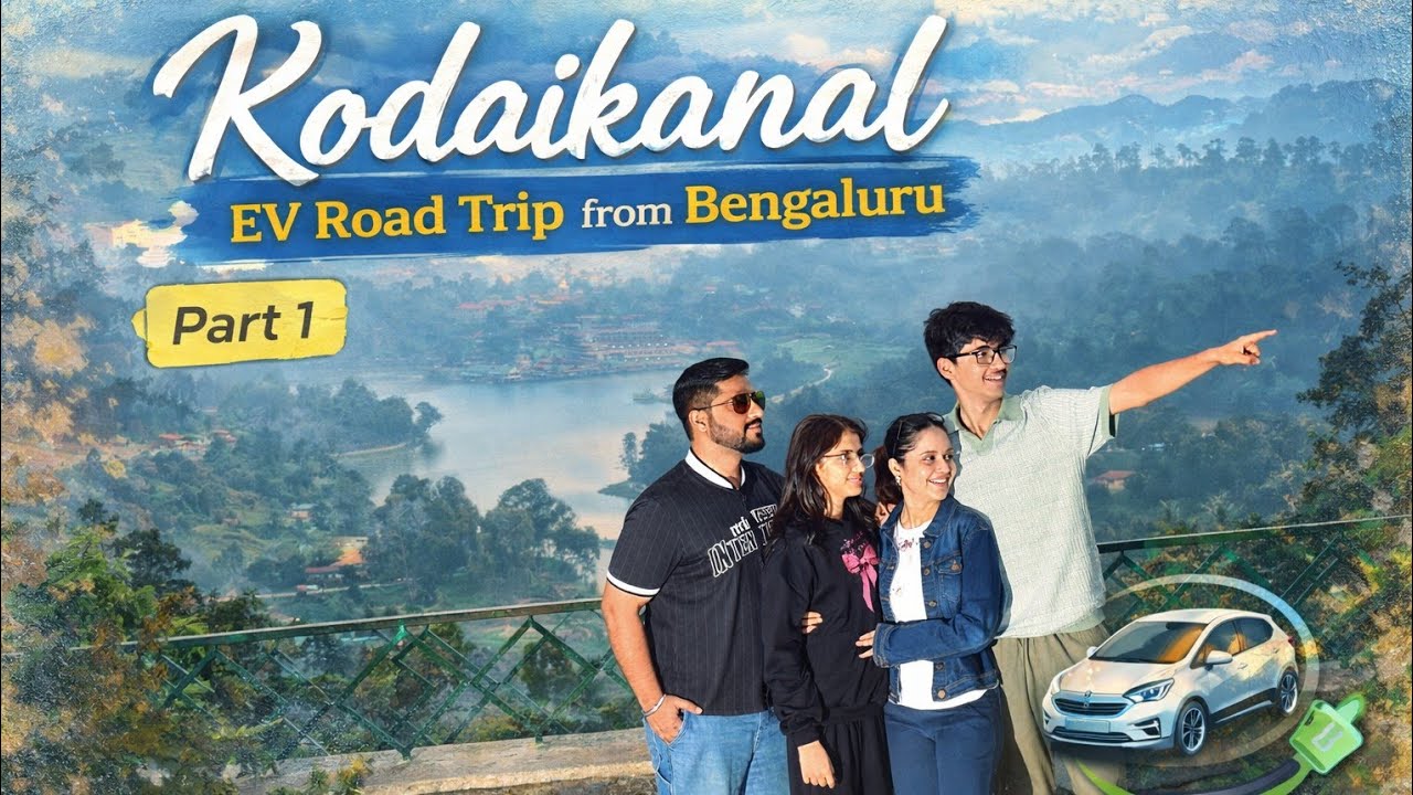 Bengaluru to Kodaikanal EV Road Trip ⚡ | Family Travel Vlog |  #evroadtrip #evcar #kodaikanal #fyp 