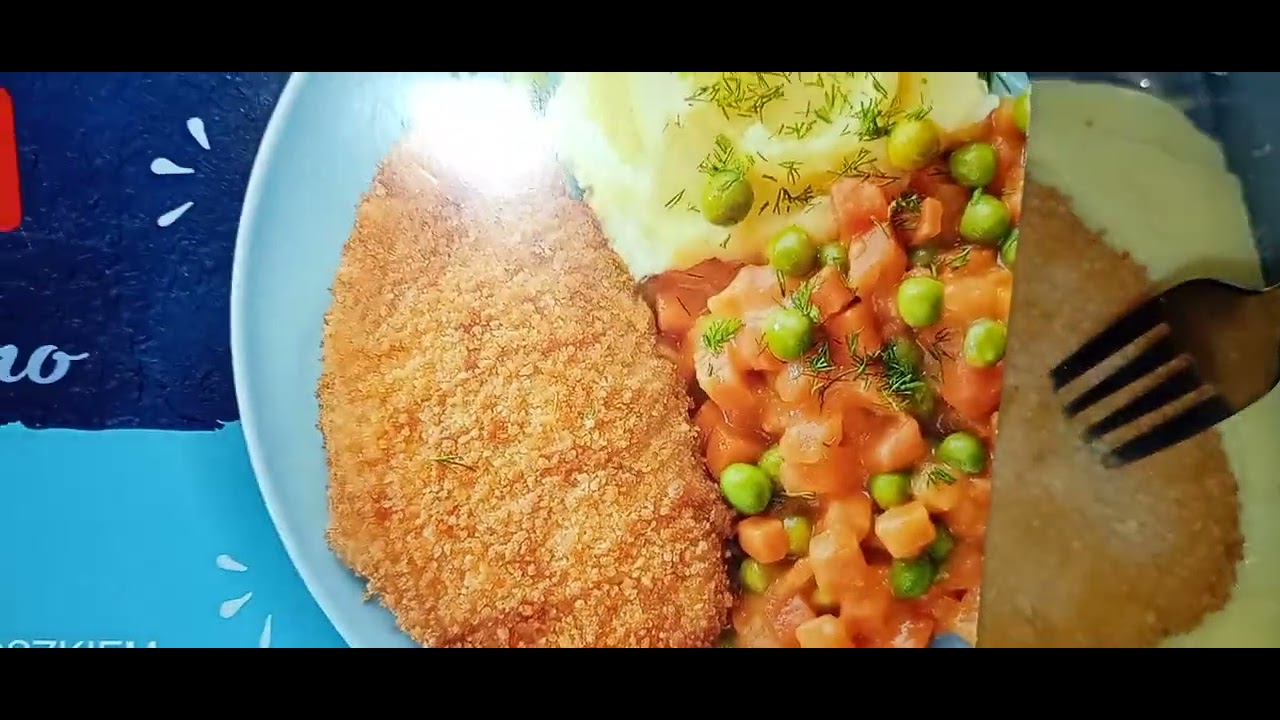 Kotlet drobiowy z marchewką i puree ziemniaczane| Szybki  #domoweobiady   #kuchniapolska