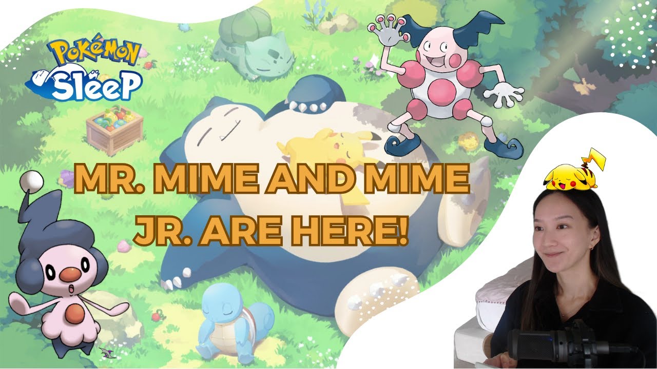 Pokémon Sleep: Mr. Mime & Mime Jr. are at Cyan Beach!!! 🏖️🌴🌊