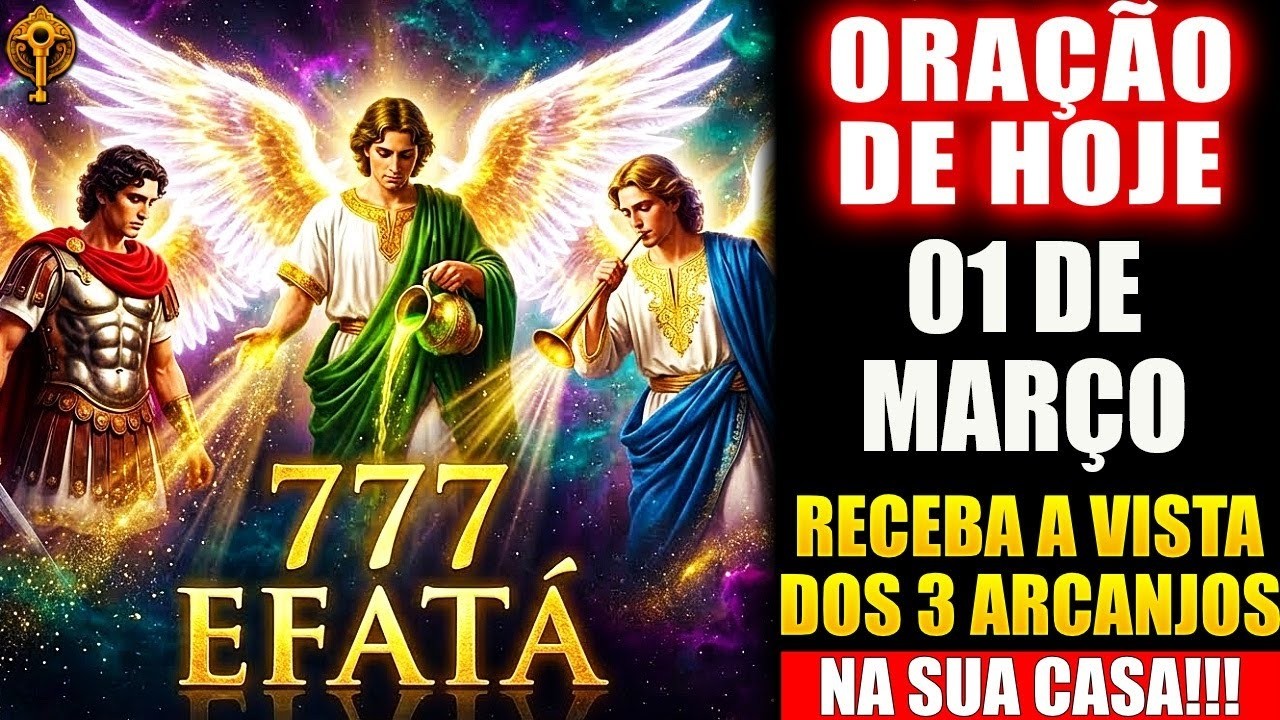 Oração de Hoje a São Miguel Arcanjo ✨ 777 EFATÁ | Receba a Visita dos 3 Arcanjos Poderosos