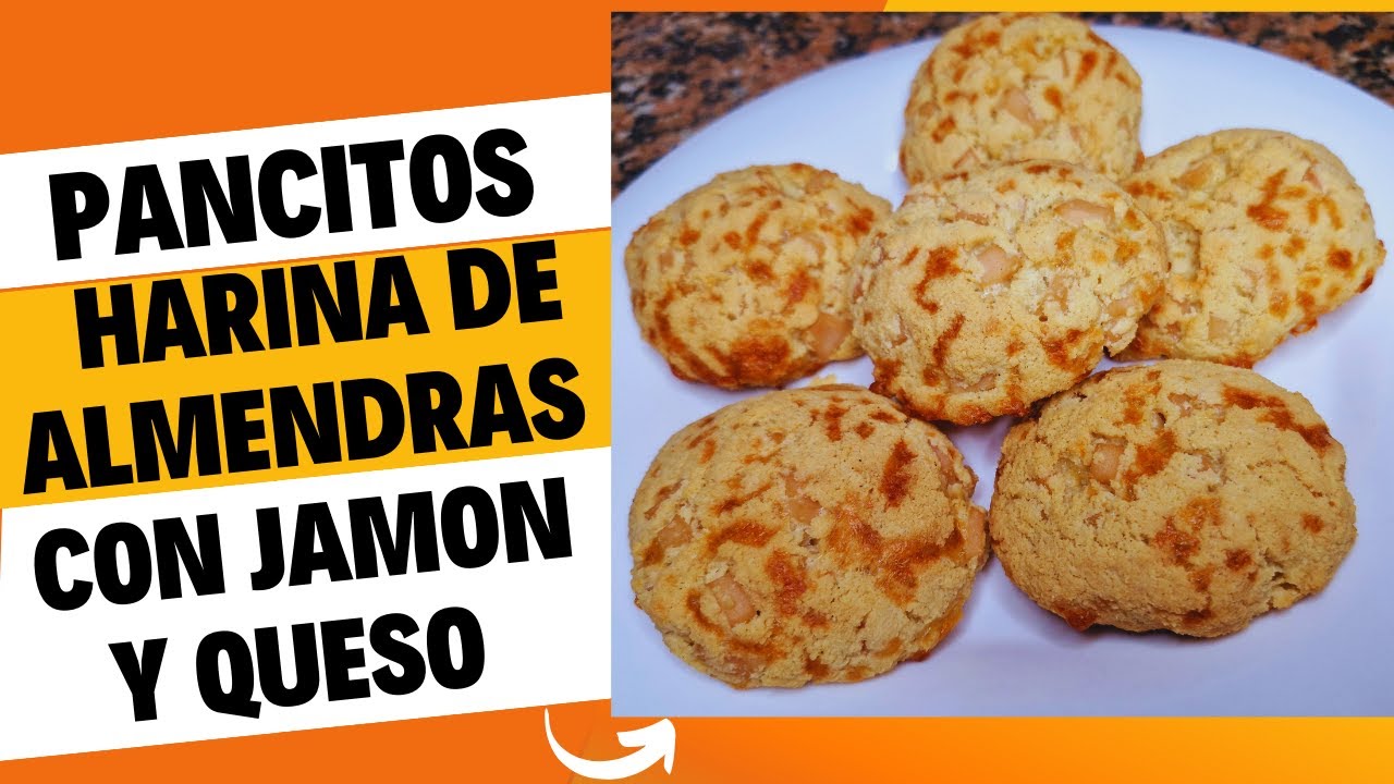 PAN  DE  HARINA DE ALMENDRAS CON JAMON Y QUESO - FACIL Y SIN GLUTEN