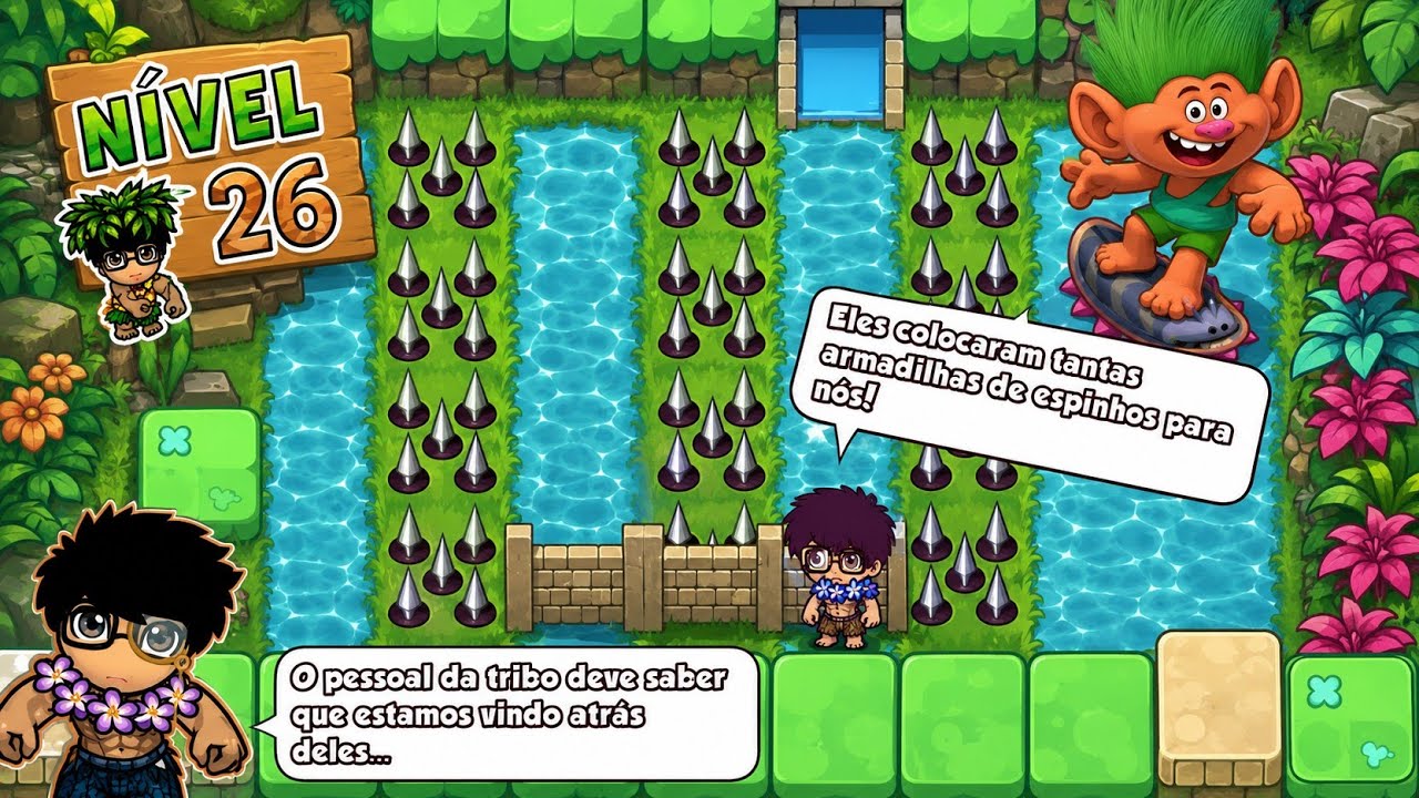 Bomber Friends - Missão Tropical 🏄 Nivel 26🌴 As tribos fizeram armadilhas 🌴