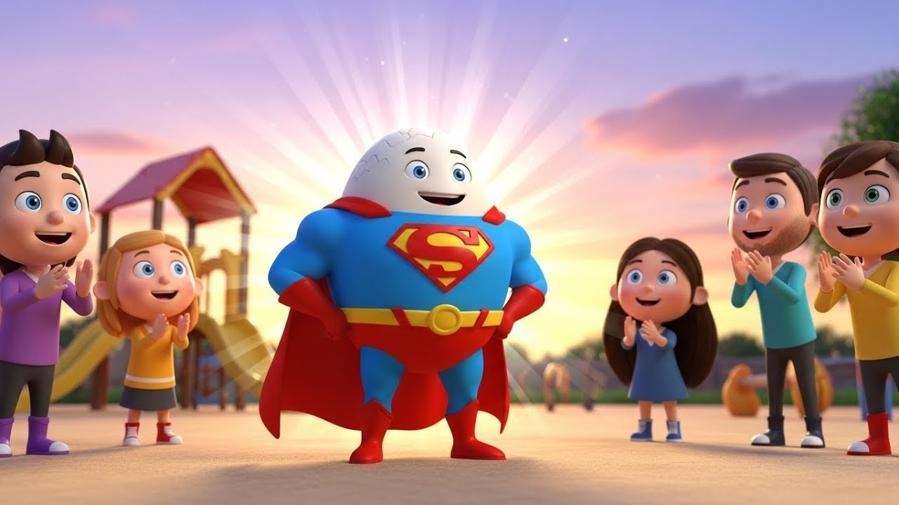 🎵 Humpty Dumpty Superhero Adventure | kids nursery rhymes | Baby Song, Fun Superhero Cartoon 🥚🦸‍♂️