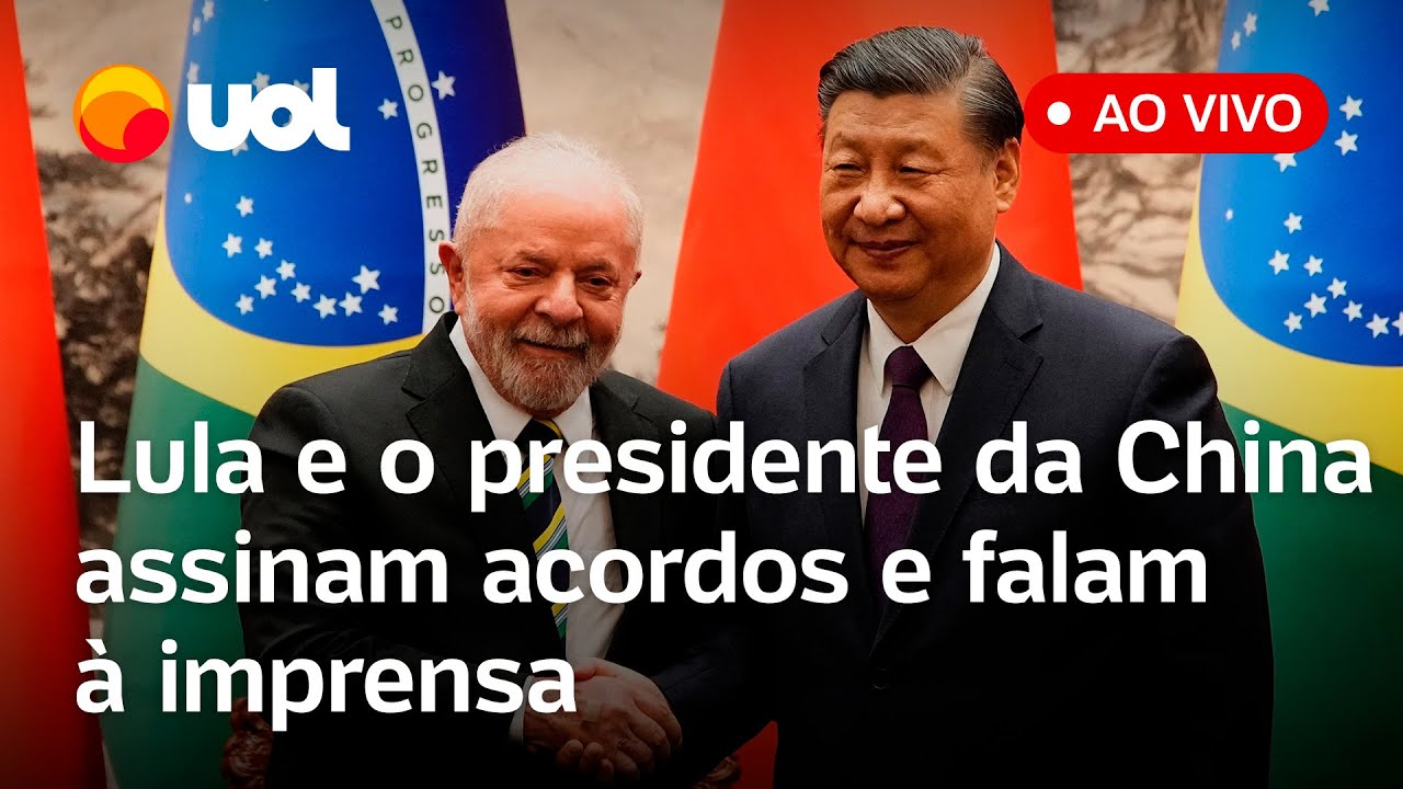 Lula e Xi Jinping falam ao vivo e assinam acordos comerciais entre Brasil e China; assista