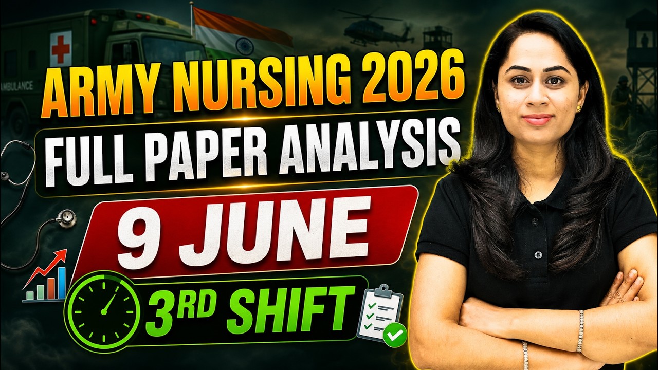 🔥 Army Nursing Assistant 2026 9 June 3rd Shift Paper Analysis | Original Questions | Easy Ya Hard?