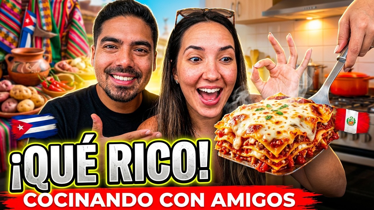 PERUANOS cocinan Lasagna y cubanos quedan impactados por el sabor | Vlog de cubanos en Lima 🇨🇺🇵🇪.