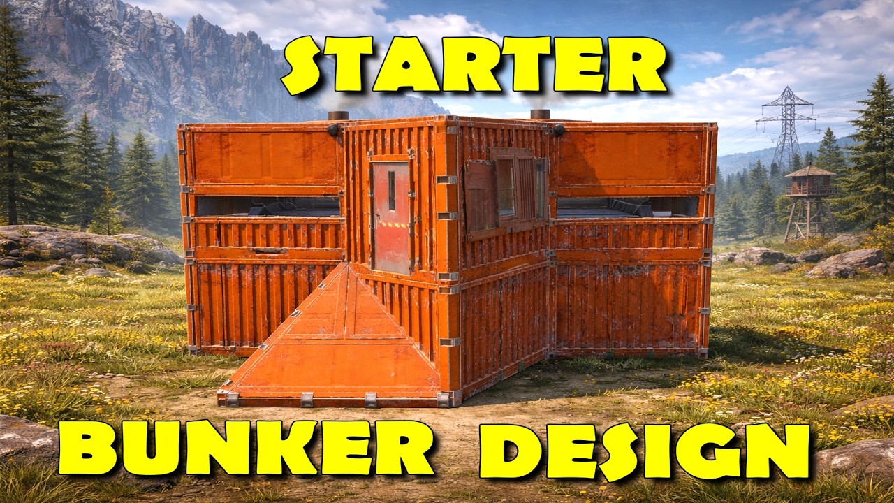 THE BEST STARTER BUNKER BASE in RUST ( SIMPLE AND CHEAP )