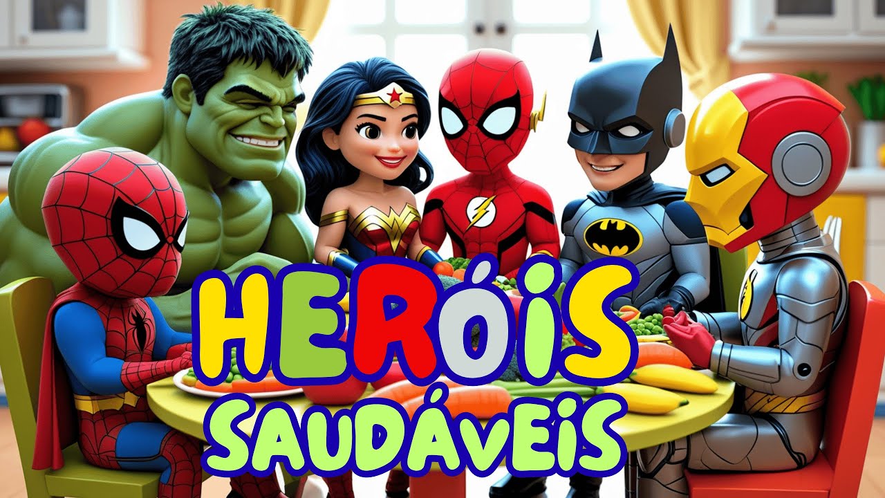 Heróis Saudáveis | Música Educativa Infantil com Super-Heróis | Alimentação Divertida