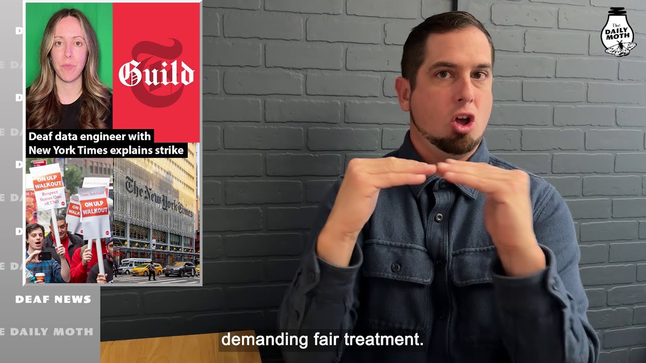 Deaf data engineer with New York Times explains strike