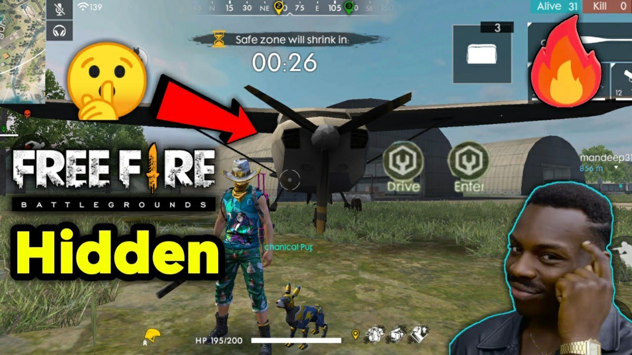 Top 1 Hidden Place 😱 // Best Hidden Place - Garena Free Fire - Techno Banda
