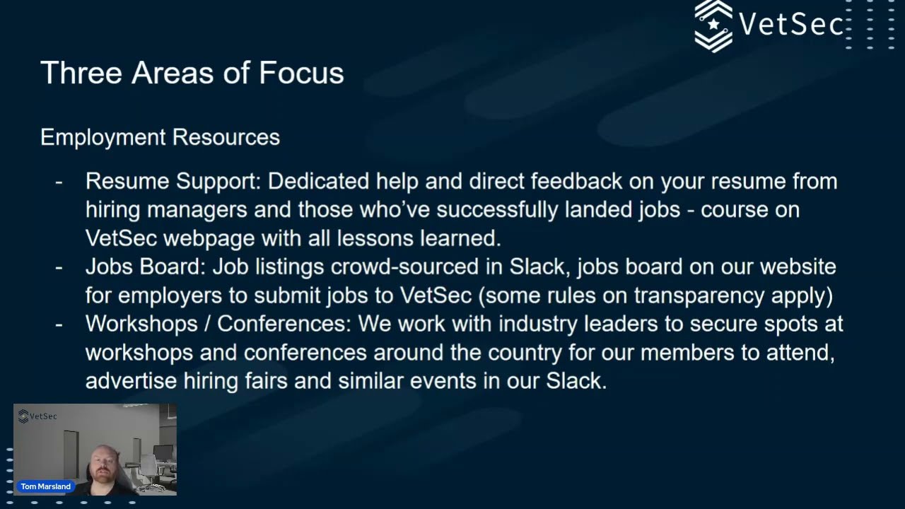 The Mission of VetSec: Transitioning Veterans to Cybersecurity