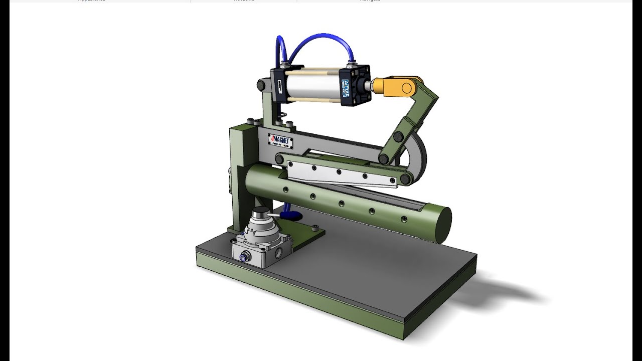 Pneumatic Sheet Metal Cutting Machine on inventor by juti na
