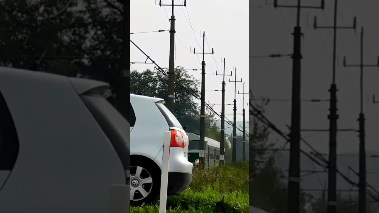 Nieodpowiedzialne zachowanie na niestrzeżonym przejeździe kolejowym podczas wizyty SU46 z Turkolem