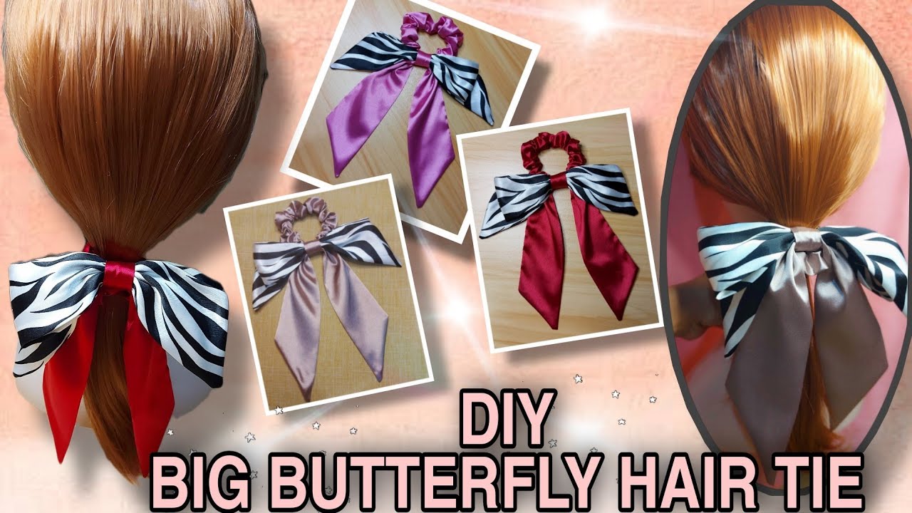DIY BIG BUTTERFLY HAIR TIE| EASY TUTORIAL 😍 #40
