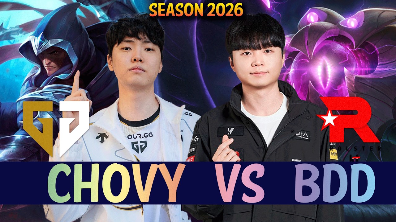 GEN Chovy vs KT Bdd - Chovy TALON vs Bdd VEL'KOZ Mid - Patch 26.11 KR Ranked | lolrec