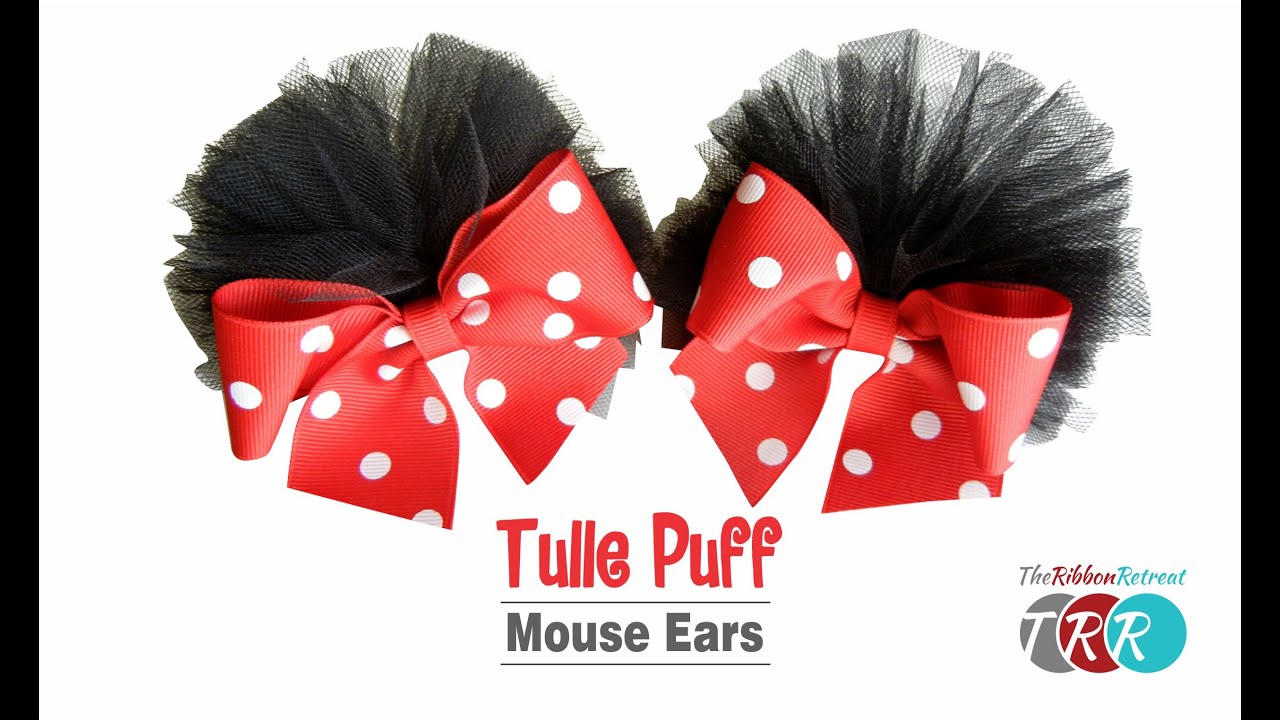 How to Make Tulle Puff Mouse Ears - TheRibbonRetreat.com