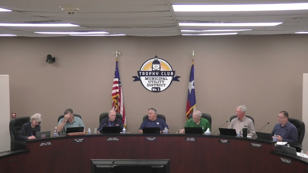 Trophy Club MUD No. 1 April 16, 2025, Regular Board Meeting