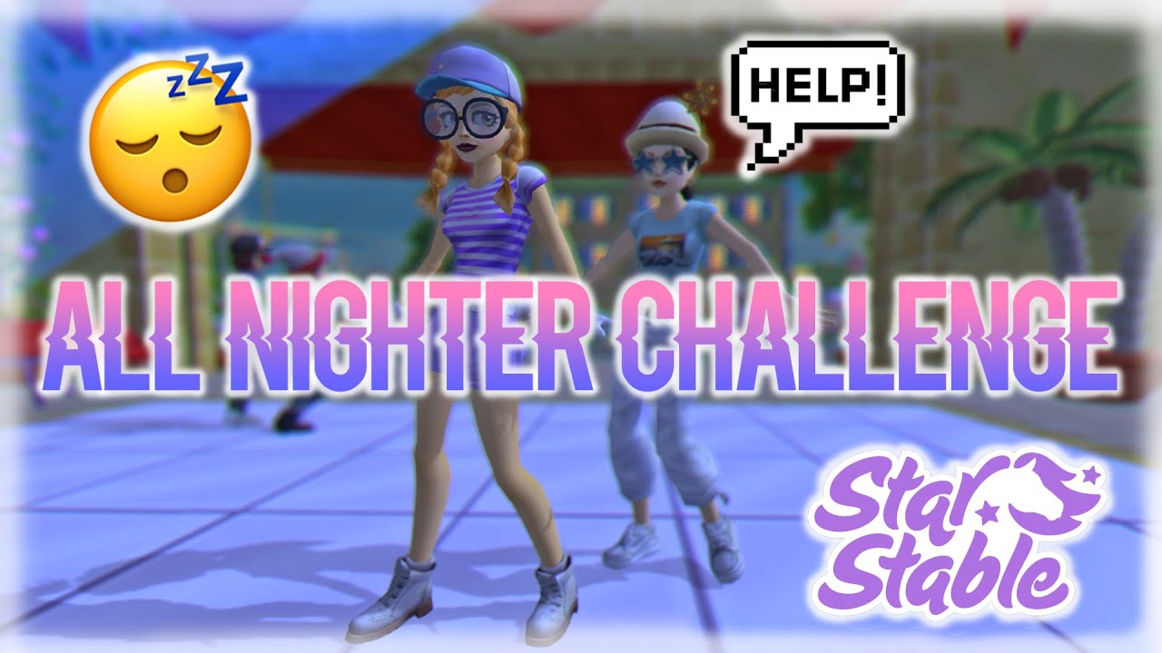 die GANZE NACHT in SSO ? 😴 (RIP Gehirnzellen😵) || StarStable All Nighter Challenge 🌙