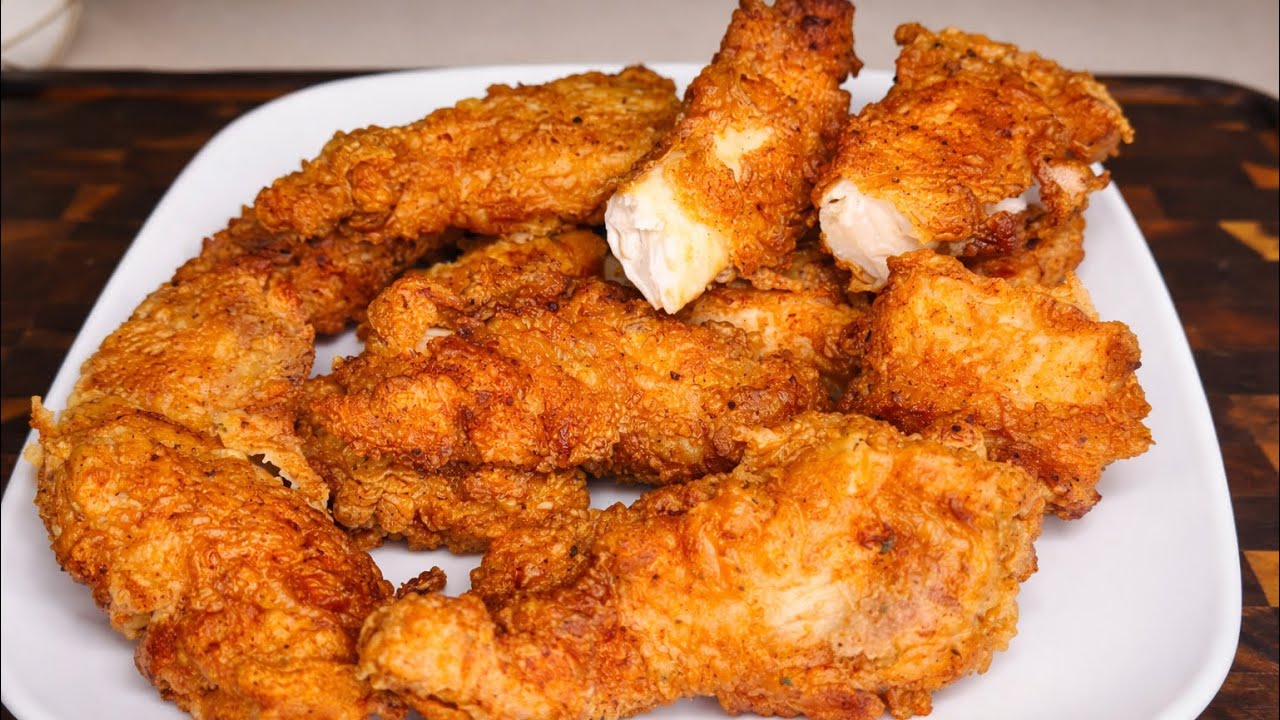 Como hacer Tiras de pollo muy crujientes y jugosas 🍗🔥😋