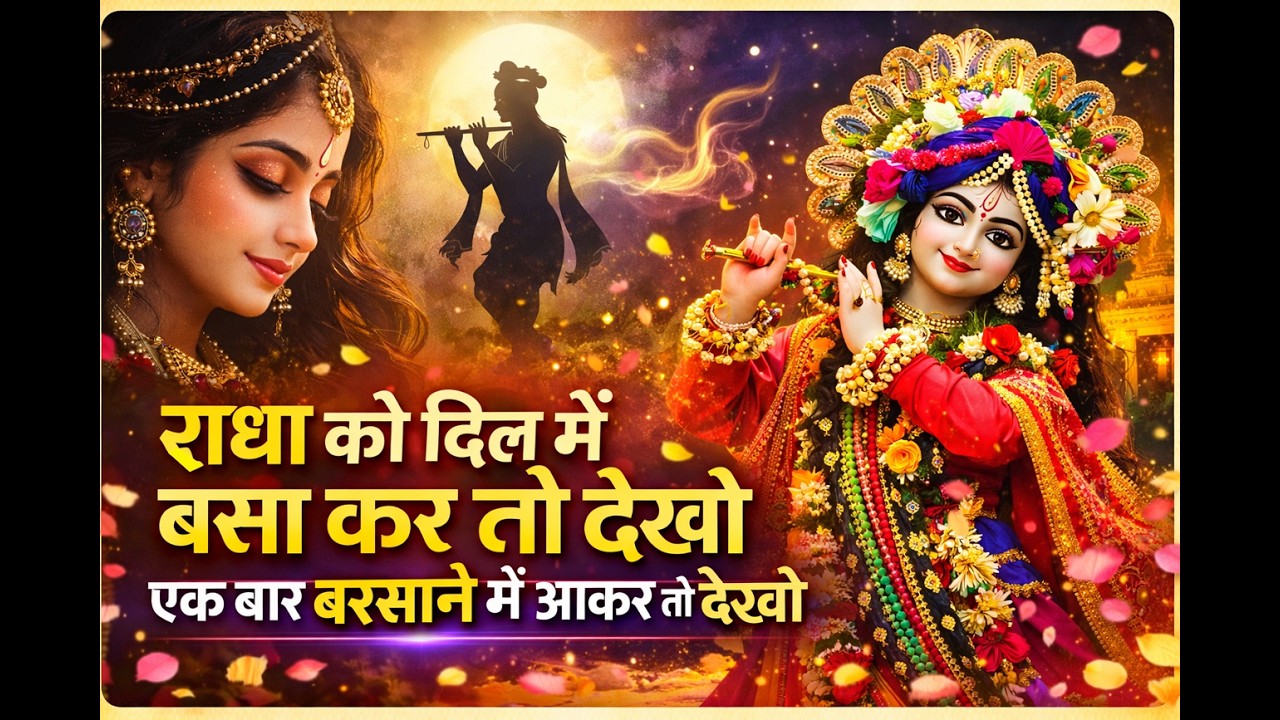 राधा को दिल में बसा कर तो देखो | एक बार बरसाने में आकर तो देखो | Radha Rani Bhajan