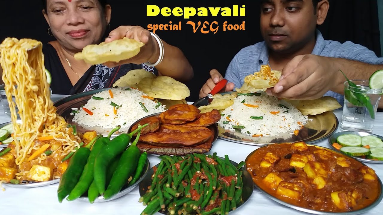 2 Plate Vegetable Biryani and Paneer Tikka Butter Masala With Chili Deepavali Special Food