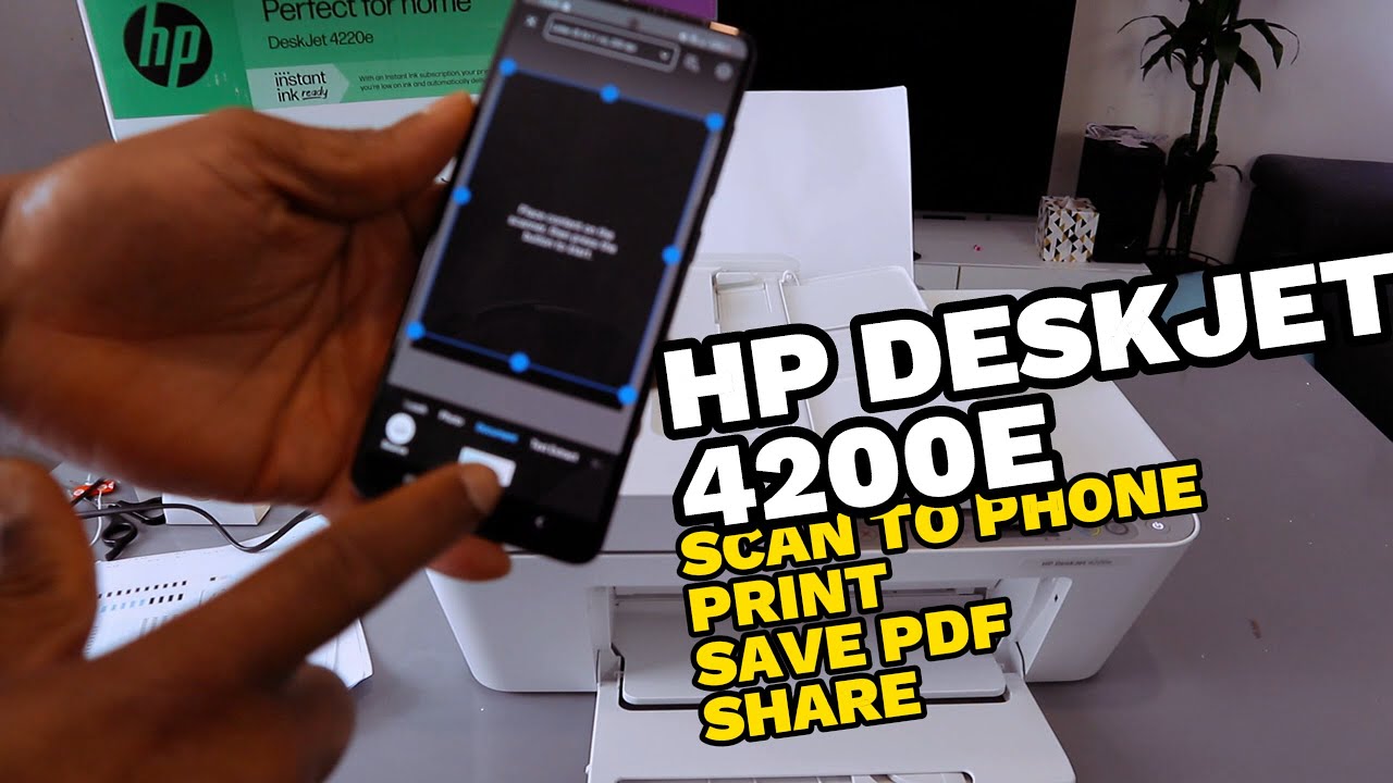 Как сканировать с помощью HP Deskjet 4200E на телефон, печатать, сохранять PDF-файлы и отправлять...