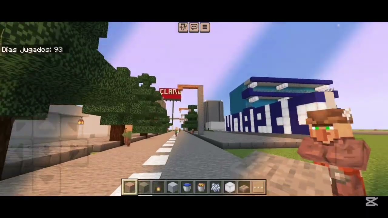 Vida urbana y naturaleza en un solo lugar🏙️🌳 #minecraft 