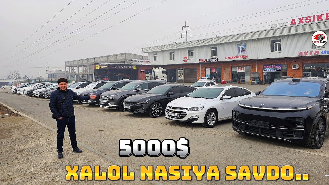 YARIM PULIGA SOTILADIGAN MASHINALAR YANGI MASHINA BOZORIDAN