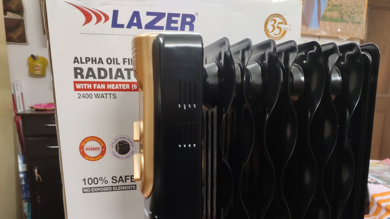 Lazer Oil Filled Radiator 2400-Watt with Over Heating Protection : Unboxing and Quick Reviews